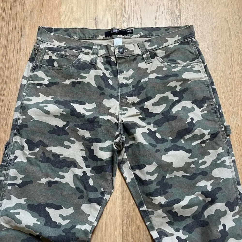Camo Denim Cargo Streetwear! Berkeley Jensen Cotton Pants Size 36 x 34